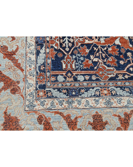 Ziegler 9' 6" X 18' 8" Hand Knotted Wool Rug 9' 6" X 18' 8" (290 X 569) / Blue / Wool