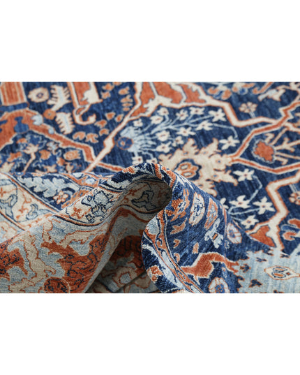 Ziegler 9' 6" X 18' 8" Hand Knotted Wool Rug 9' 6" X 18' 8" (290 X 569) / Blue / Wool