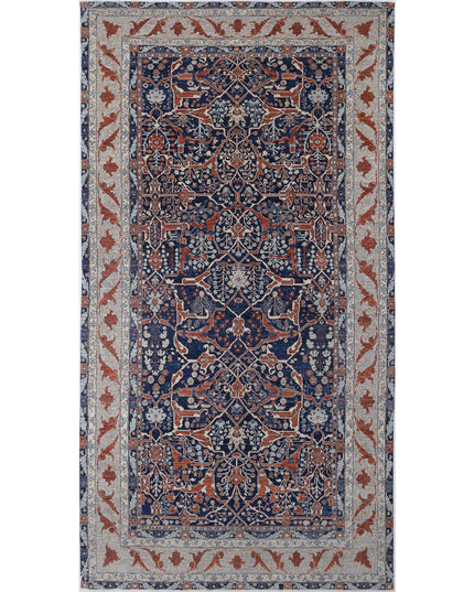 Ziegler 9' 6" X 18' 8" Hand Knotted Wool Rug 9' 6" X 18' 8" (290 X 569) / Blue / Wool