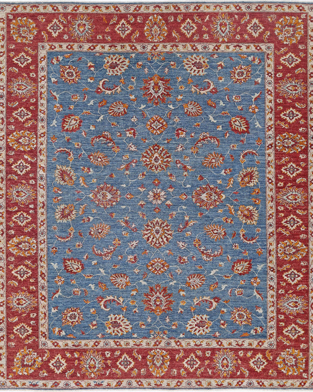 Ziegler 8' 3" X 9' 10" Hand Knotted Wool Rug 8' 3" X 9' 10" (251 X 300) / Blue / Wool
