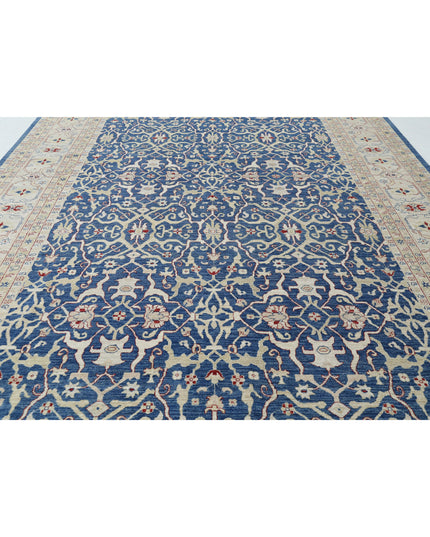 Ziegler 9' 8" X 21' 2" Hand Knotted Wool Rug 9' 8" X 21' 2" (295 X 645) / Blue / Wool