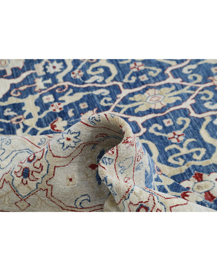 Ziegler 9' 8" X 21' 2" Hand Knotted Wool Rug 9' 8" X 21' 2" (295 X 645) / Blue / Wool