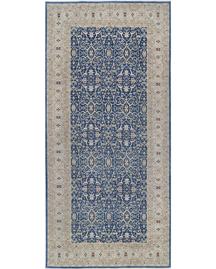 Ziegler 9' 8" X 21' 2" Hand Knotted Wool Rug 9' 8" X 21' 2" (295 X 645) / Blue / Wool