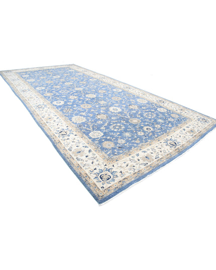 Ziegler 9' 11" X 20' 8" Hand Knotted Wool Rug 9' 11" X 20' 8" (302 X 630) / Blue / Wool