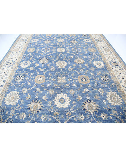 Ziegler 9' 11" X 20' 8" Hand Knotted Wool Rug 9' 11" X 20' 8" (302 X 630) / Blue / Wool
