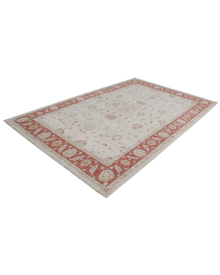Ziegler 6' 6" X 9' 7" Hand Knotted Wool Rug 6' 6" X 9' 7" (198 X 292) / Ivory / Wool