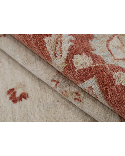 Ziegler 6' 6" X 9' 7" Hand Knotted Wool Rug 6' 6" X 9' 7" (198 X 292) / Ivory / Wool