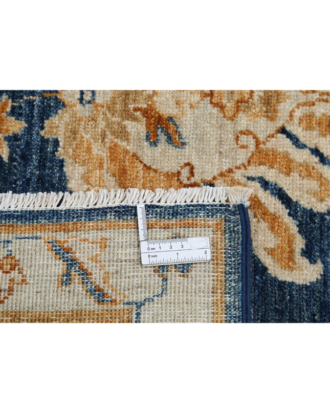 Ziegler 9' 3" X 11' 7" Hand Knotted Wool Rug 9' 3" X 11' 7" (282 X 353) / Blue / Wool
