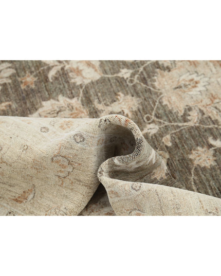 Ziegler 8' 0" X 11' 4" Hand Knotted Wool Rug 8' 0" X 11' 4" (244 X 345) / Green / Wool