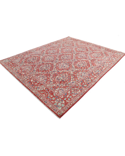 Ziegler 7' 11" X 9' 10" Hand Knotted Wool Rug 7' 11" X 9' 10" (241 X 300) / Red / Wool