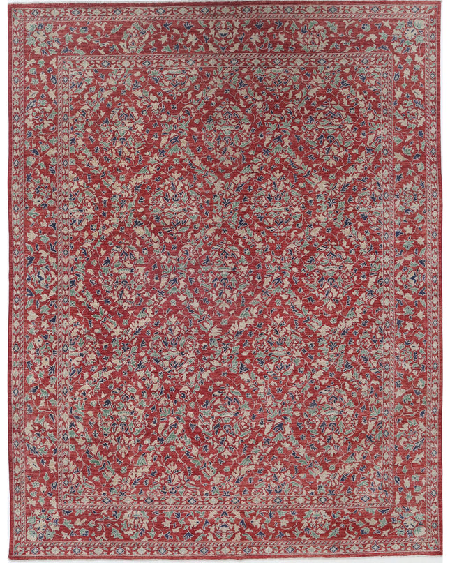 Ziegler 7' 11" X 9' 10" Hand Knotted Wool Rug 7' 11" X 9' 10" (241 X 300) / Red / Wool