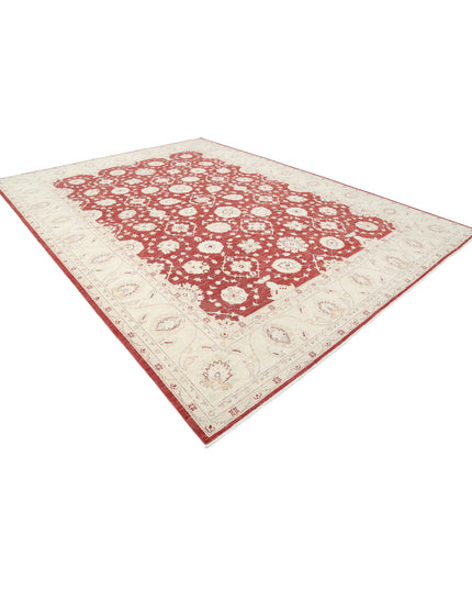 Ziegler 9' 11" X 13' 8" Hand Knotted Wool Rug 9' 11" X 13' 8" (302 X 417) / Red / Wool