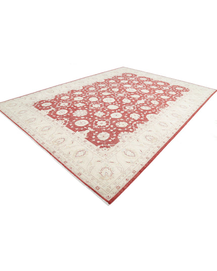 Ziegler 9' 11" X 13' 8" Hand Knotted Wool Rug 9' 11" X 13' 8" (302 X 417) / Red / Wool