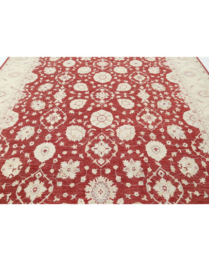 Ziegler 9' 11" X 13' 8" Hand Knotted Wool Rug 9' 11" X 13' 8" (302 X 417) / Red / Wool