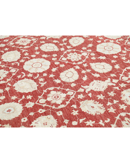 Ziegler 9' 11" X 13' 8" Hand Knotted Wool Rug 9' 11" X 13' 8" (302 X 417) / Red / Wool