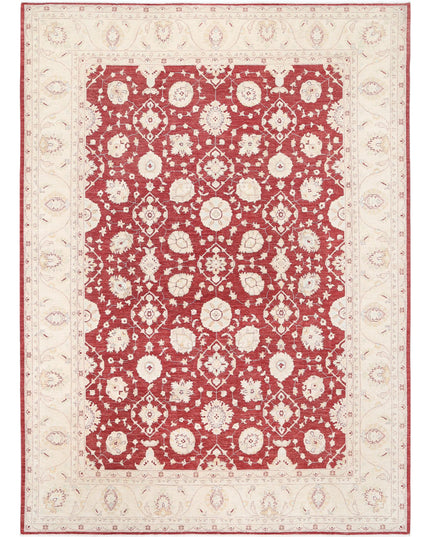 Ziegler 9' 11" X 13' 8" Hand Knotted Wool Rug 9' 11" X 13' 8" (302 X 417) / Red / Wool