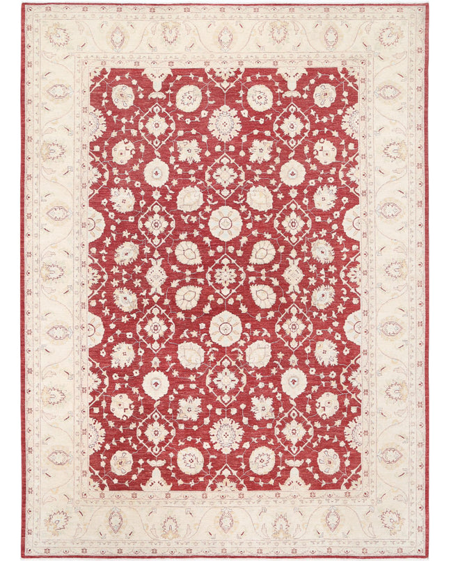 Ziegler 9' 11" X 13' 8" Hand Knotted Wool Rug 9' 11" X 13' 8" (302 X 417) / Red / Wool