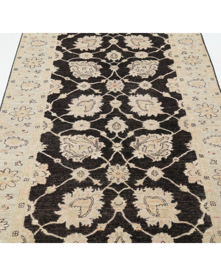Ziegler 3' 10" X 12' 8" Hand Knotted Wool Rug 3' 10" X 12' 8" (117 X 386) / Black / Wool