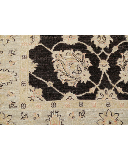 Ziegler 3' 10" X 12' 8" Hand Knotted Wool Rug 3' 10" X 12' 8" (117 X 386) / Black / Wool