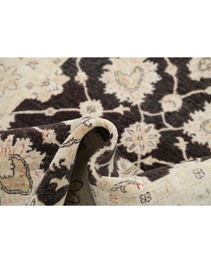 Ziegler 3' 10" X 12' 8" Hand Knotted Wool Rug 3' 10" X 12' 8" (117 X 386) / Black / Wool