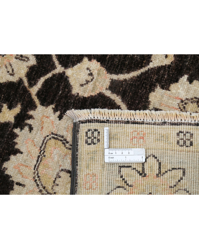 Ziegler 3' 10" X 12' 8" Hand Knotted Wool Rug 3' 10" X 12' 8" (117 X 386) / Black / Wool