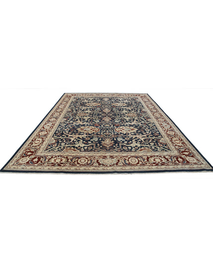 Ziegler 9' 0" X 11' 6" Hand Knotted Wool Rug 9' 0" X 11' 6" (274 X 351) / Blue / Wool