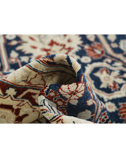Ziegler 9' 0" X 11' 6" Hand Knotted Wool Rug 9' 0" X 11' 6" (274 X 351) / Blue / Wool