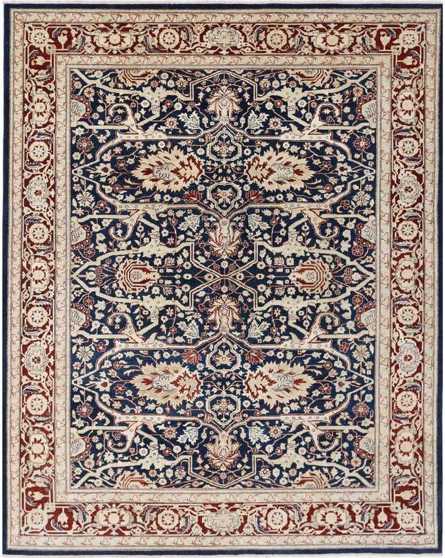 Ziegler 9' 0" X 11' 6" Hand Knotted Wool Rug 9' 0" X 11' 6" (274 X 351) / Blue / Wool