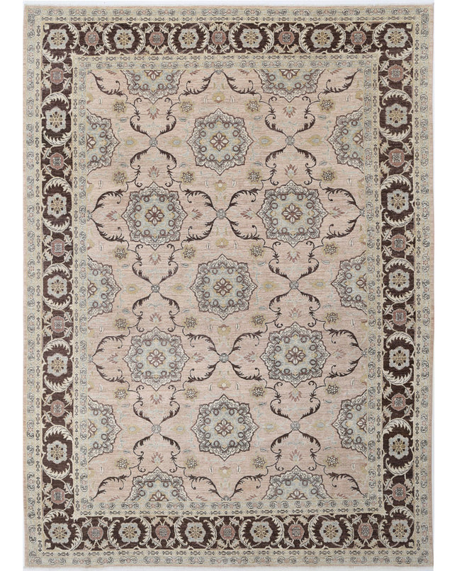 Ziegler 10' 1" X 14' 0" Hand Knotted Wool Rug 10' 1" X 14' 0" (307 X 427) / Taupe / Wool
