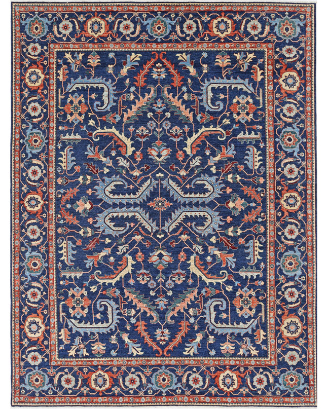 Ziegler 8' 9" X 11' 7" Hand Knotted Wool Rug 8' 9" X 11' 7" (267 X 353) / Blue / Wool