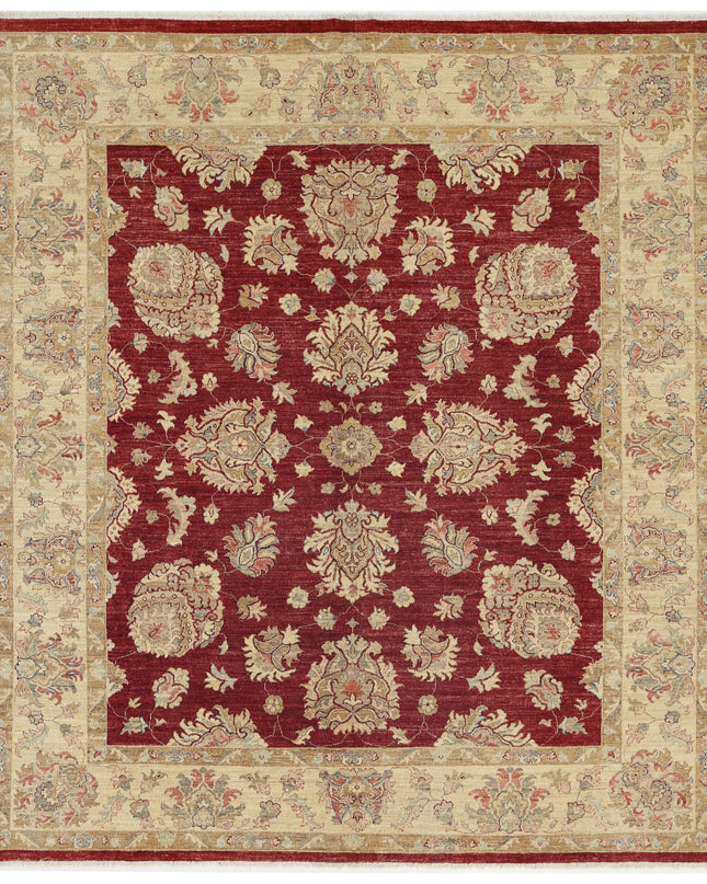 Ziegler 7' 11" X 9' 1" Hand Knotted Wool Rug 7' 11" X 9' 1" (241 X 277) / Red / Wool