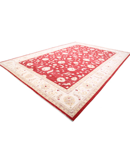 Ziegler 12' 3" X 17' 1" Hand Knotted Wool Rug 12' 3" X 17' 1" (373 X 521) / Red / Wool