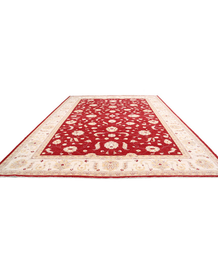 Ziegler 12' 3" X 17' 1" Hand Knotted Wool Rug 12' 3" X 17' 1" (373 X 521) / Red / Wool