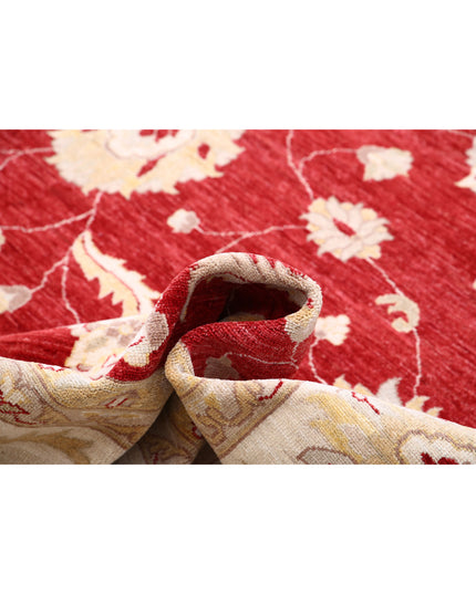 Ziegler 12' 3" X 17' 1" Hand Knotted Wool Rug 12' 3" X 17' 1" (373 X 521) / Red / Wool