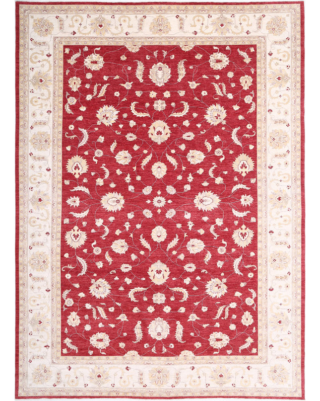 Ziegler 12' 3" X 17' 1" Hand Knotted Wool Rug 12' 3" X 17' 1" (373 X 521) / Red / Wool