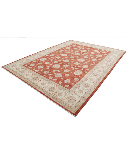 Ziegler 8' 10" X 11' 5" Hand Knotted Wool Rug 8' 10" X 11' 5" (269 X 348) / Red / Wool