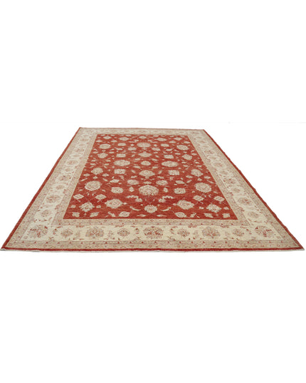 Ziegler 8' 10" X 11' 5" Hand Knotted Wool Rug 8' 10" X 11' 5" (269 X 348) / Red / Wool