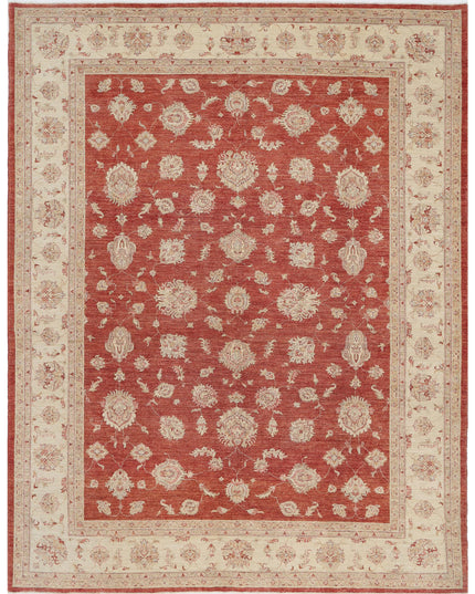 Ziegler 8' 10" X 11' 5" Hand Knotted Wool Rug 8' 10" X 11' 5" (269 X 348) / Red / Wool
