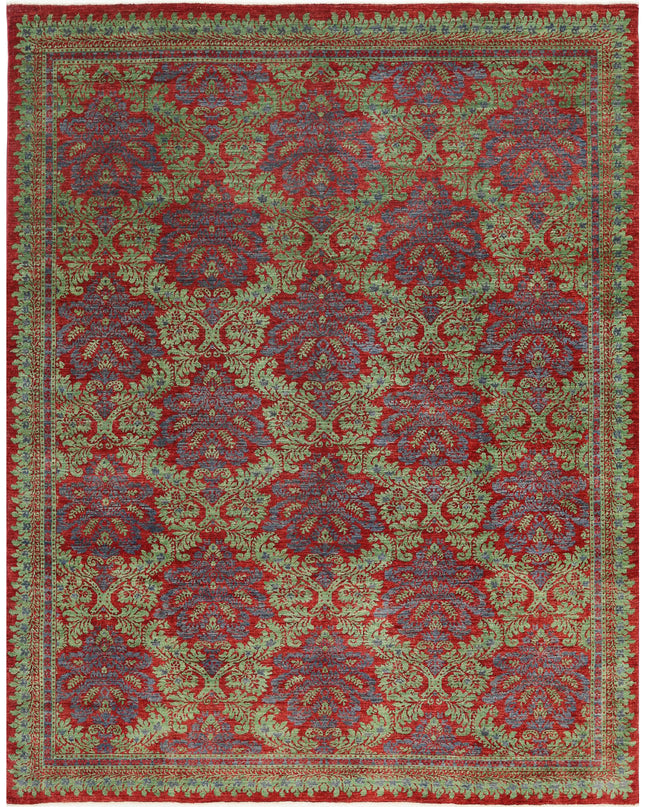 Ziegler 7' 10" X 9' 9" Hand Knotted Wool Rug 7' 10" X 9' 9" (239 X 297) / Red / Wool