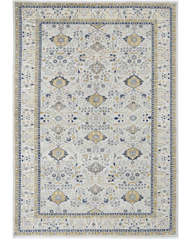 Ziegler 11' 6" X 16' 5" Hand Knotted Wool Rug 11' 6" X 16' 5" (351 X 500) / Blue / Wool