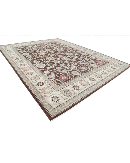 Ziegler 11' 8" X 14' 11" Hand Knotted Wool Rug 11' 8" X 14' 11" (356 X 455) / Brown / Wool