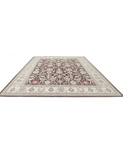 Ziegler 11' 8" X 14' 11" Hand Knotted Wool Rug 11' 8" X 14' 11" (356 X 455) / Brown / Wool