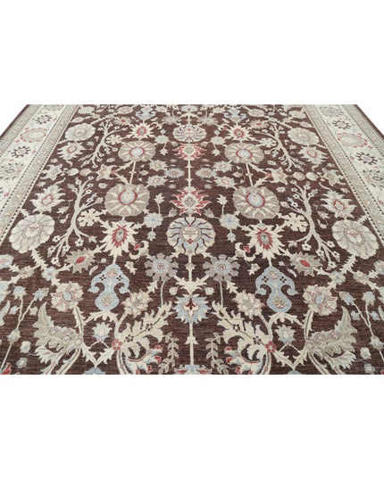Ziegler 11' 8" X 14' 11" Hand Knotted Wool Rug 11' 8" X 14' 11" (356 X 455) / Brown / Wool