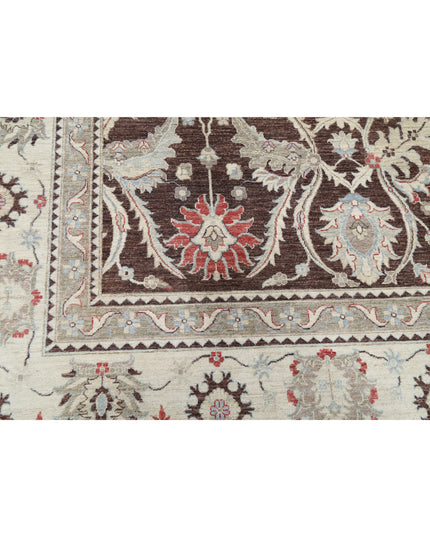 Ziegler 11' 8" X 14' 11" Hand Knotted Wool Rug 11' 8" X 14' 11" (356 X 455) / Brown / Wool