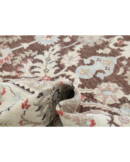Ziegler 11' 8" X 14' 11" Hand Knotted Wool Rug 11' 8" X 14' 11" (356 X 455) / Brown / Wool