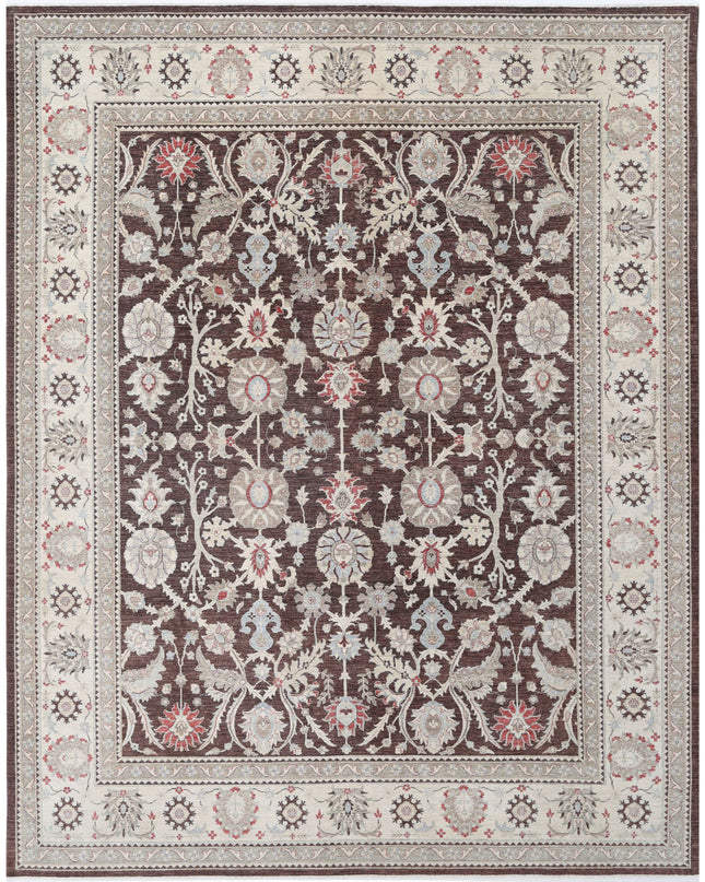 Ziegler 11' 8" X 14' 11" Hand Knotted Wool Rug 11' 8" X 14' 11" (356 X 455) / Brown / Wool