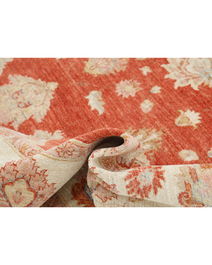 Ziegler 7' 9" X 8' 2" Hand Knotted Wool Rug 7' 9" X 8' 2" (236 X 249) / Red / Wool