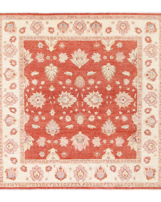 Ziegler 7' 9" X 8' 2" Hand Knotted Wool Rug 7' 9" X 8' 2" (236 X 249) / Red / Wool