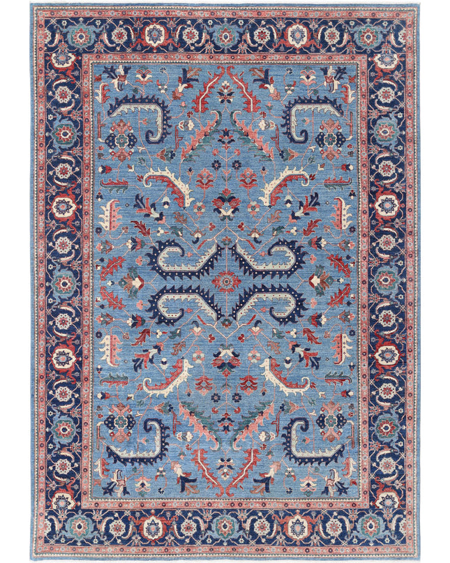 Ziegler 9' 8" X 13' 9" Hand Knotted Wool Rug 9' 8" X 13' 9" (295 X 419) / Blue / Wool