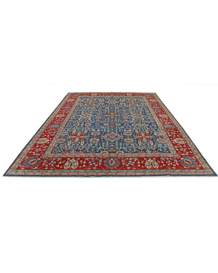 Ziegler 9' 1" X 12' 2" Hand Knotted Wool Rug 9' 1" X 12' 2" (277 X 371) / Blue / Wool